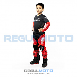 Спортивная защита на тело с мотоштанами TIGER RSK 3.5 KIDS, черно-красный